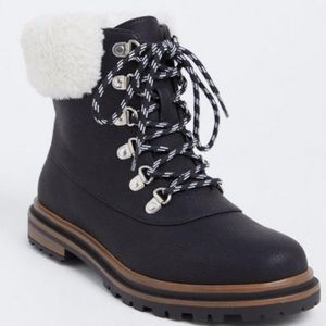 NWT Torrid Shearling Hiker Bootie women's 12.5 wide